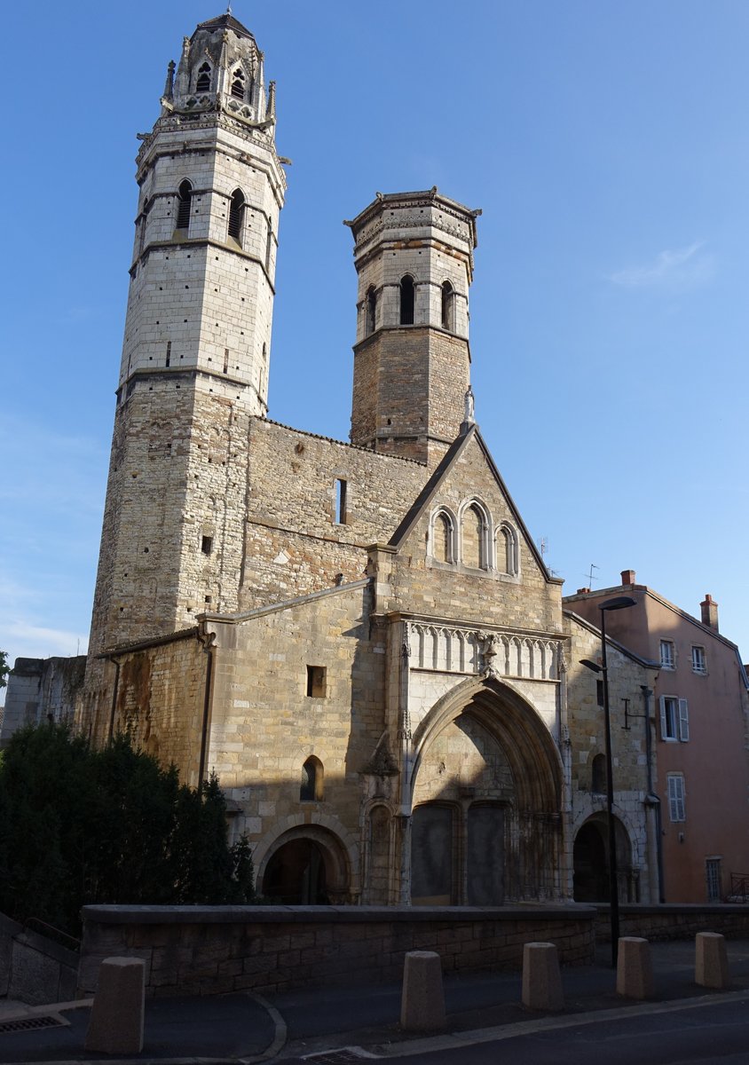 Macon, Kirche Vieux Saint-Vincent, erbaut im 13. Jahrhundert (22.09.2016)