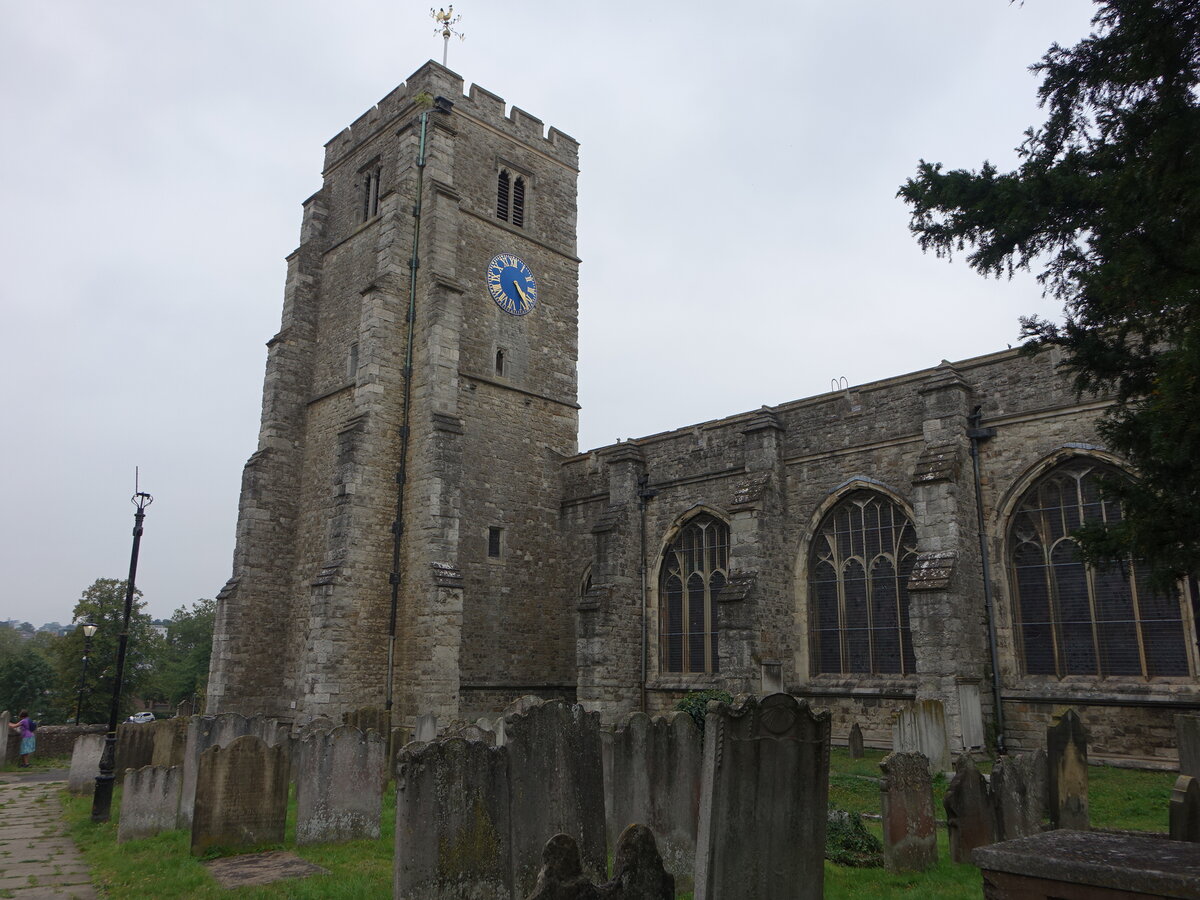 Maidstone, Allerheiligenkirche, erbaut ab 1395 durch William Courtenay (03.09.2023)