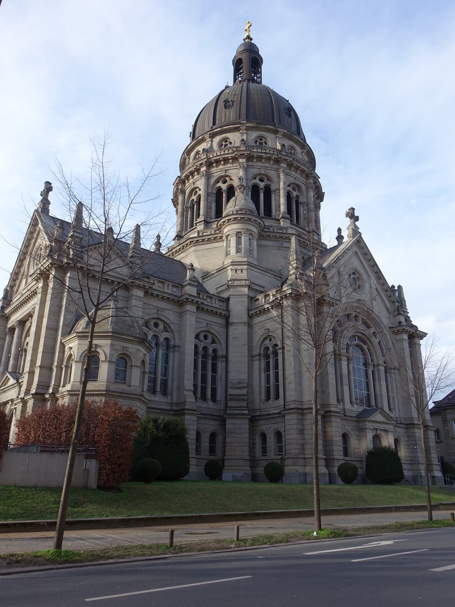 Mainz, Ev. Christuskirche, erbaut von 1896 bis 1903 nach Entwrfen von Eduard Kreyig (01.03.2020)