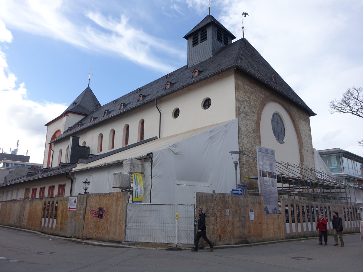 Mainz, Ev. St. Johanniskirche, erbaut von 900 bis 910 (01.03.2020) 