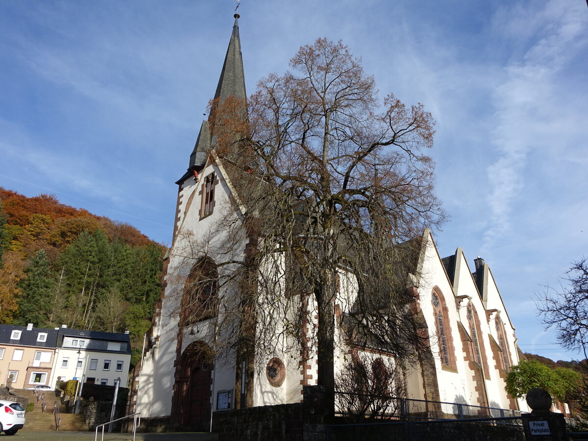 Malberg, Pfarrkirche St. Quirin, erbaut von 1905 bis 1906 von Ernst Brand (06.11.2025)