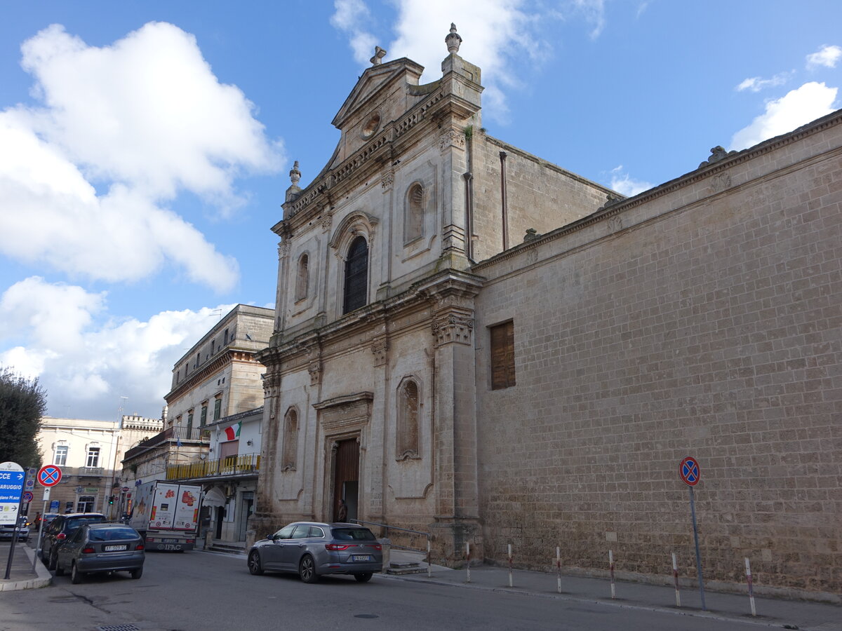 Manduria, Pfarrkirche San Francesco, erbaut ab 1474 (02.03.2023)
