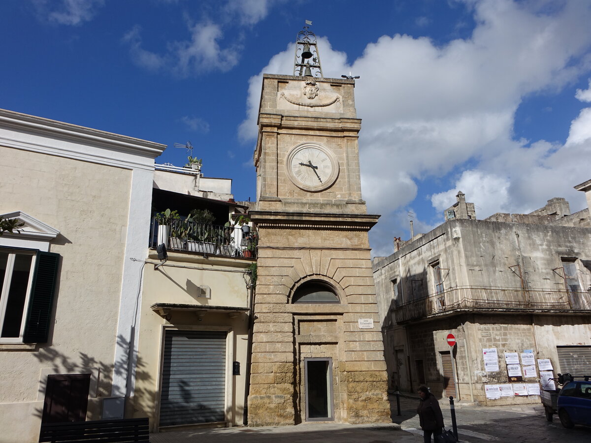 Manduria, Torre del Orologio in der Via XX. Settembre (02.03.2023)