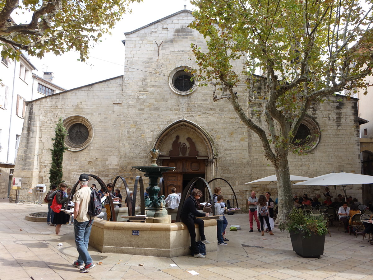 Manosque, Kirche Saint-Sauveur mit gotischem Portal und romanischem Schiff aus dem 12. und 13. Jahrhundert (24.09.2017)