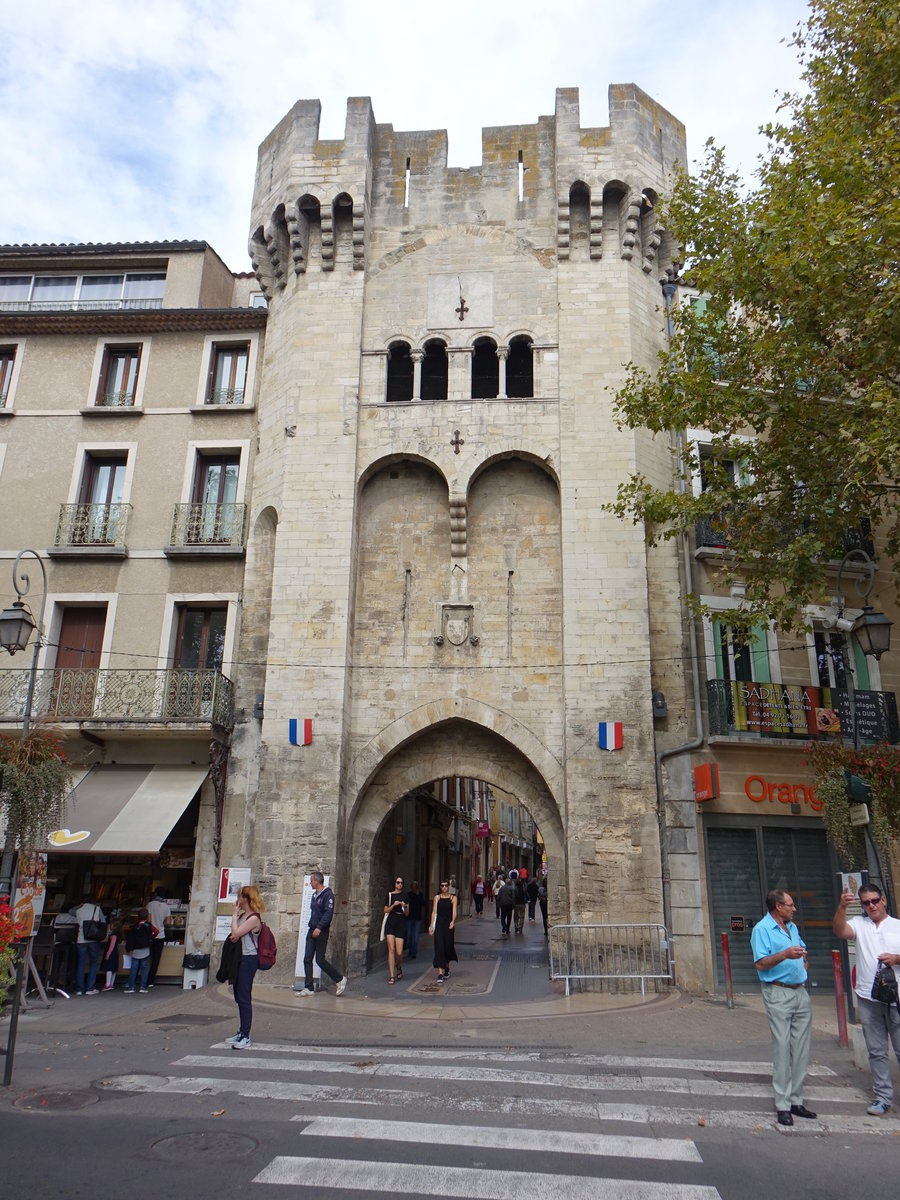 Manosque, Porte Saunerie (Salztor), romanisch von 1382 (24.09.2017)