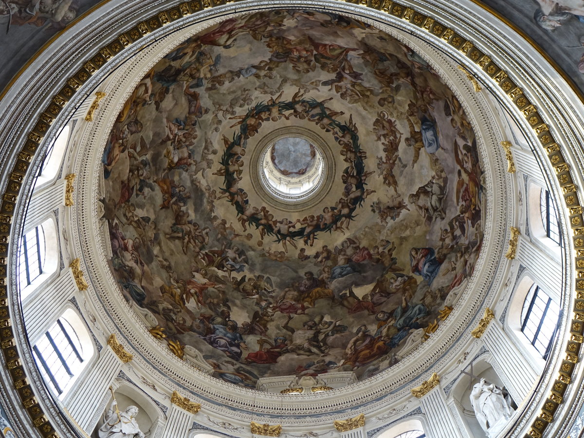 Mantua, Blick in die Kuppel der St. Andrea Kirche (08.10.2016)