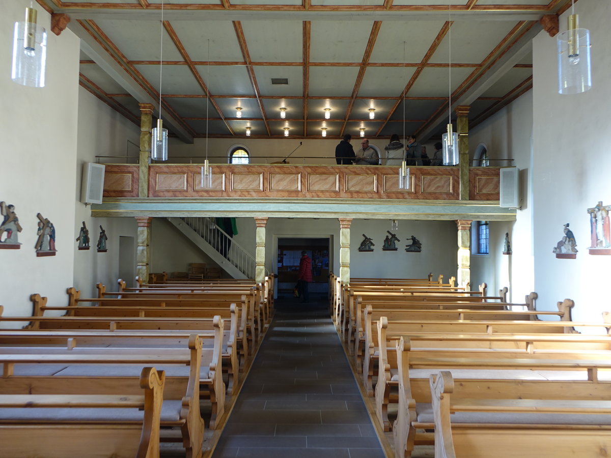 Marbach, Orgelempore in der kath. Pfarrkirche St. Jakobus
 (26.12.2018)