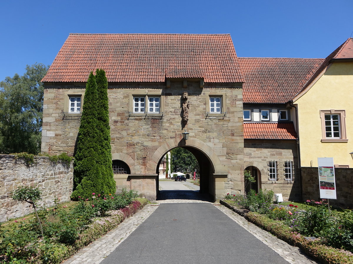 Maria Bildhausen, Torhaus der Klosteranlage, erbaut 1788 (07.07.2018)