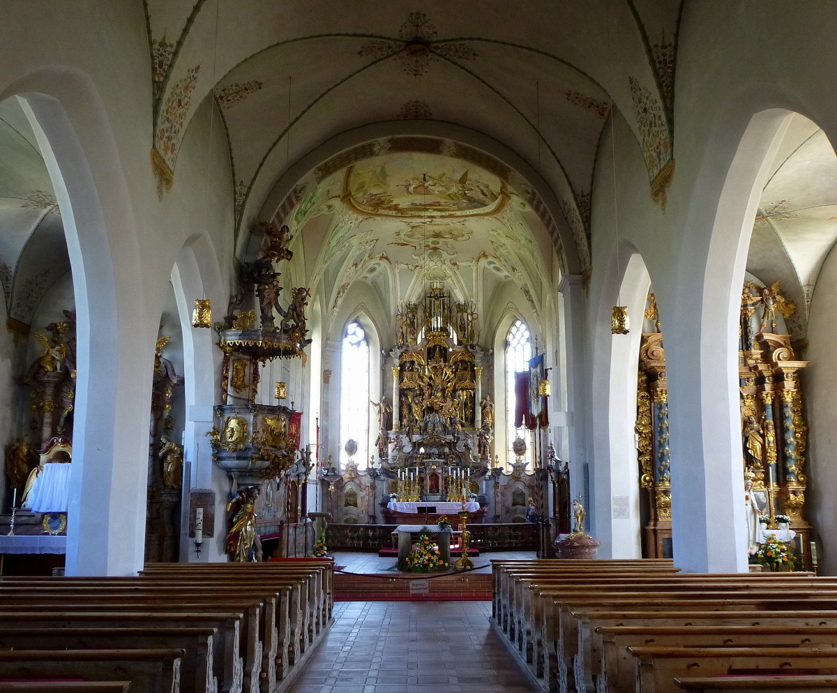 Maria Rain, Blick in die Wallfahrtskirche, April 2014