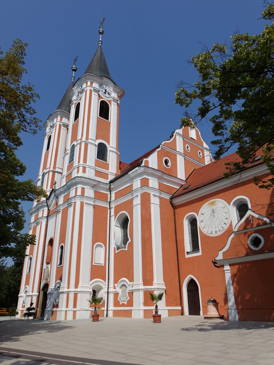 Mariagyüd, barocke Wallfahrtskirche St. Marien, erbaut bis 1739 (31.08.2018)