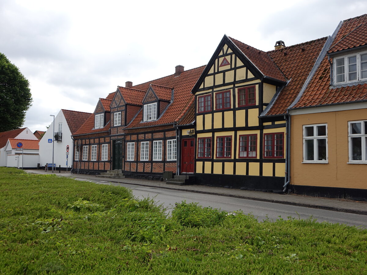 Maribo, Fachwerkhuser am Hauptplatz Torvet (18.07.2021)