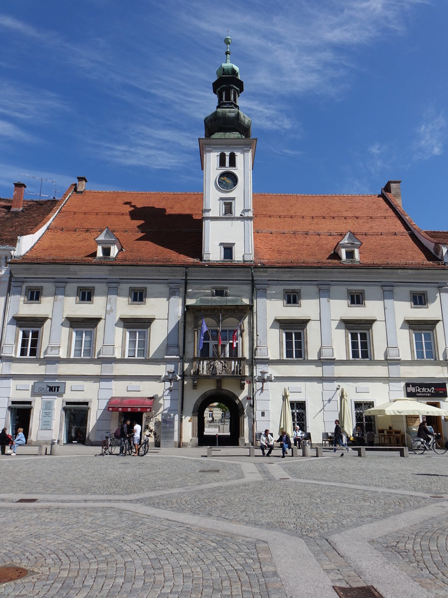 Maribor, altes Rathaus von 1515 am Hauptplatz Glavni Trg (04.05.2017)