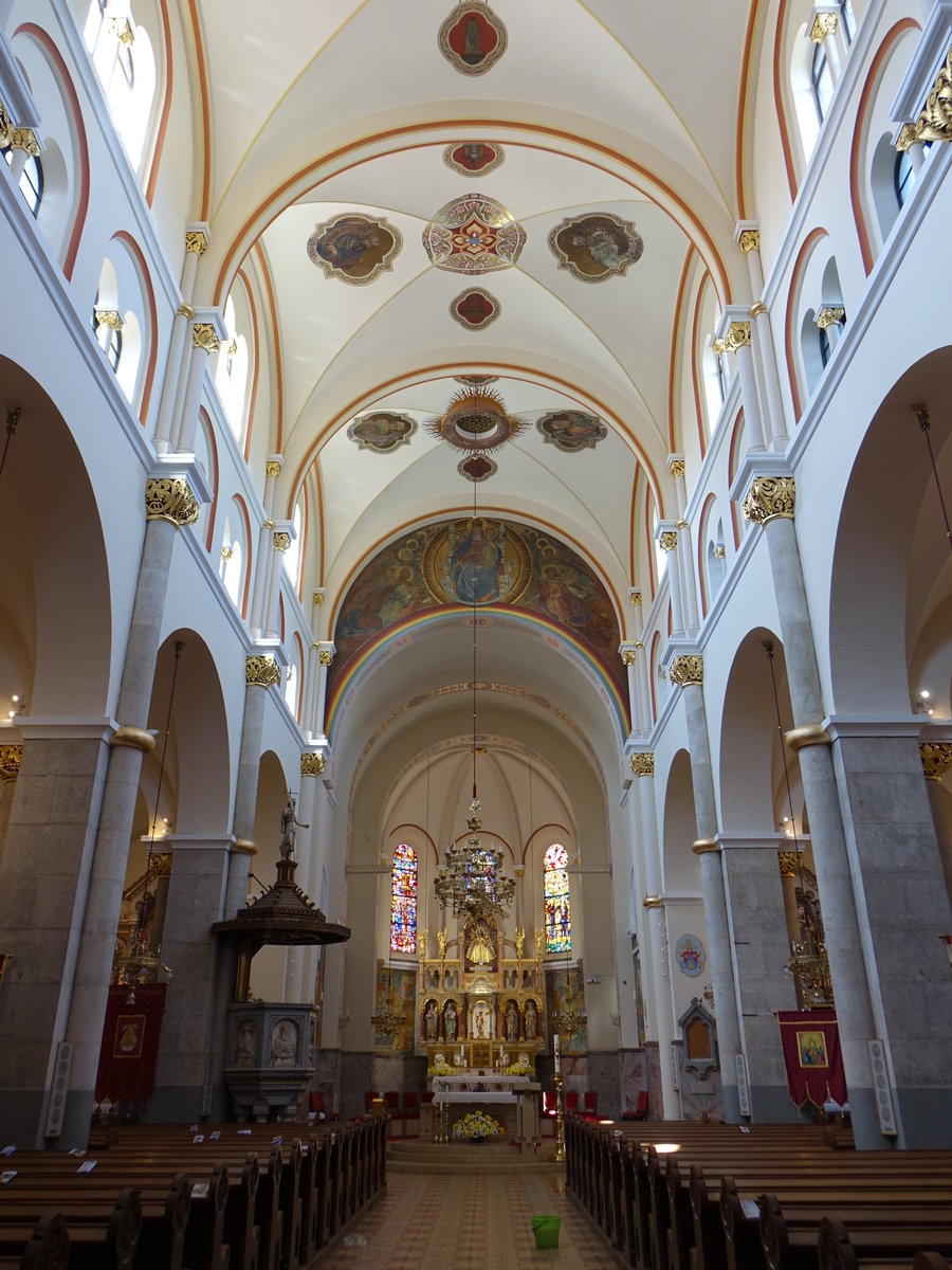 Maribor, Innenraum der Franziskanerkirche, entworfen durch Richard Jordan (04.05.2017)