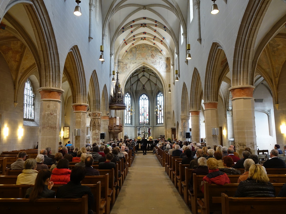 Markgrningen, Innenraum der St. Bartholomus Kirche (10.04.2016)