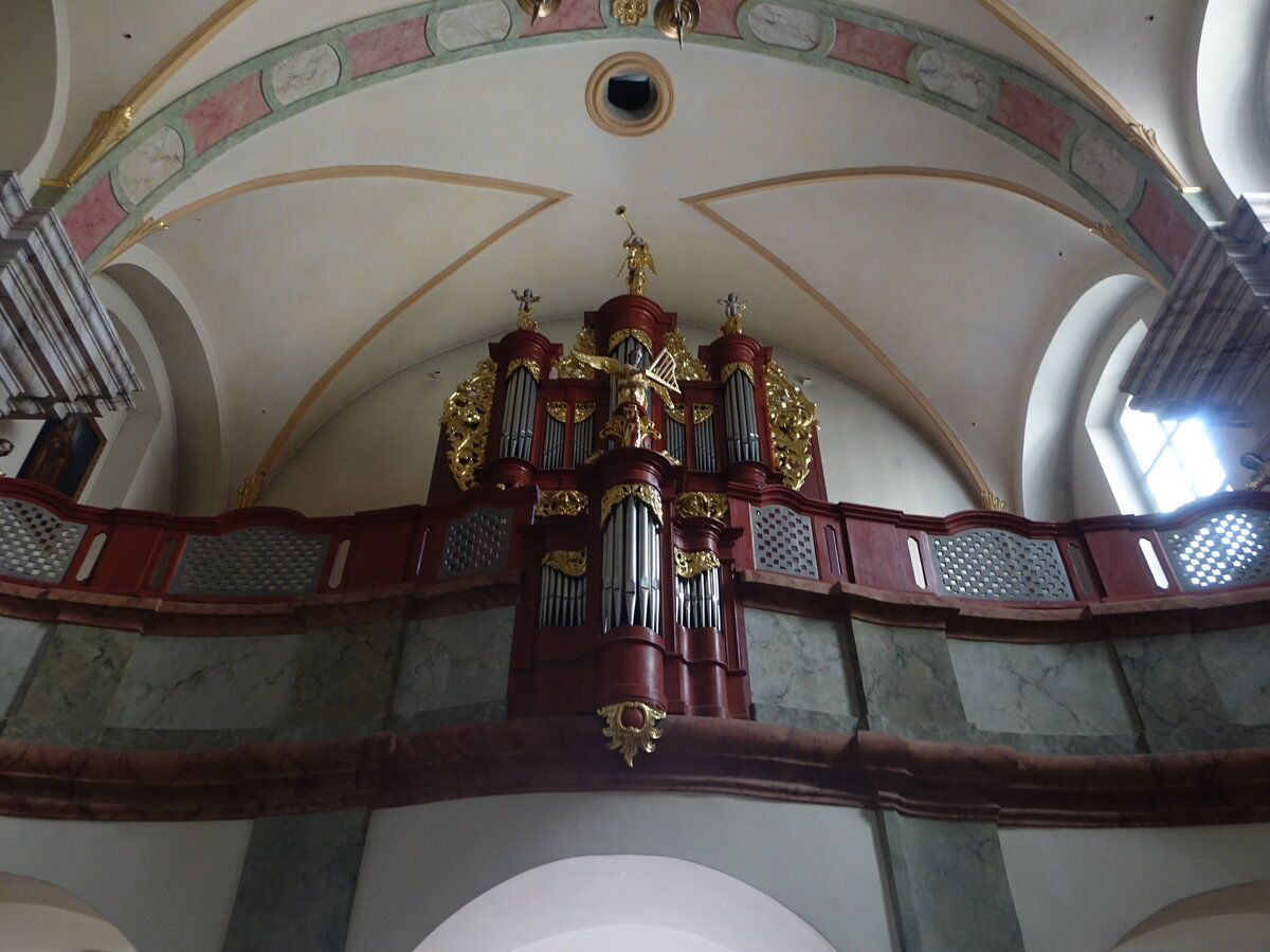 Markowice, Orgelempore in der Klosterkirche unseren lieben Frau (13.06.2021)