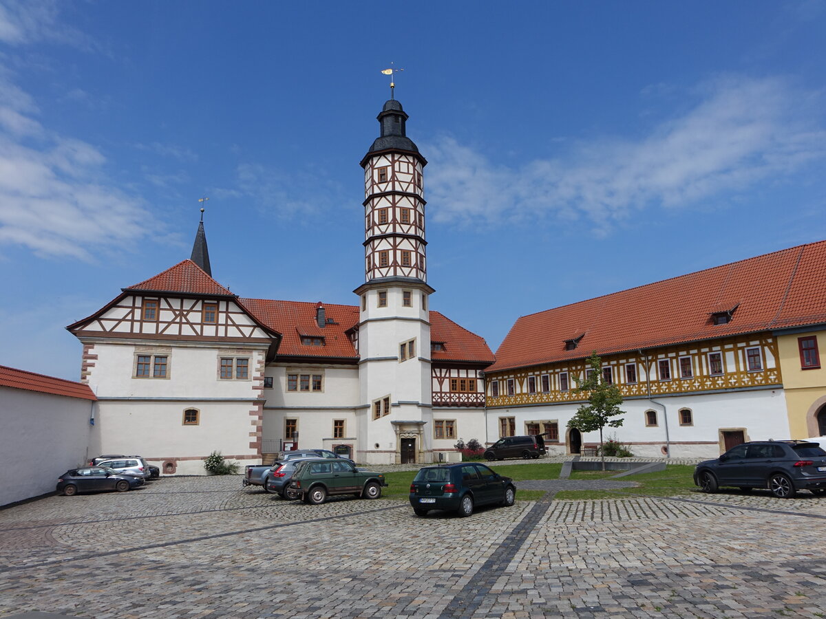 Marksuhl, Renaissanceschloss, erbaut von 1581 bis 1591 (03.06.2022)