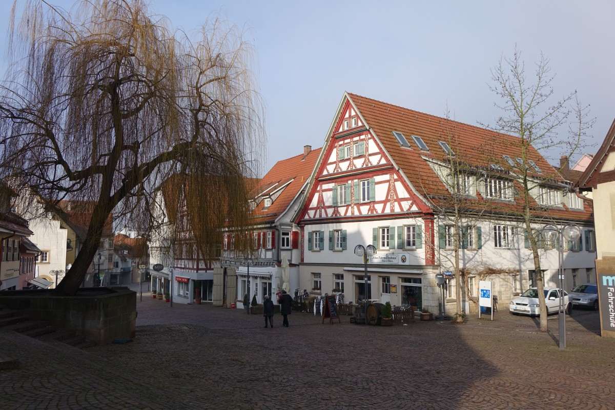 Marktplatz von Plochingen (18.01.2015)
