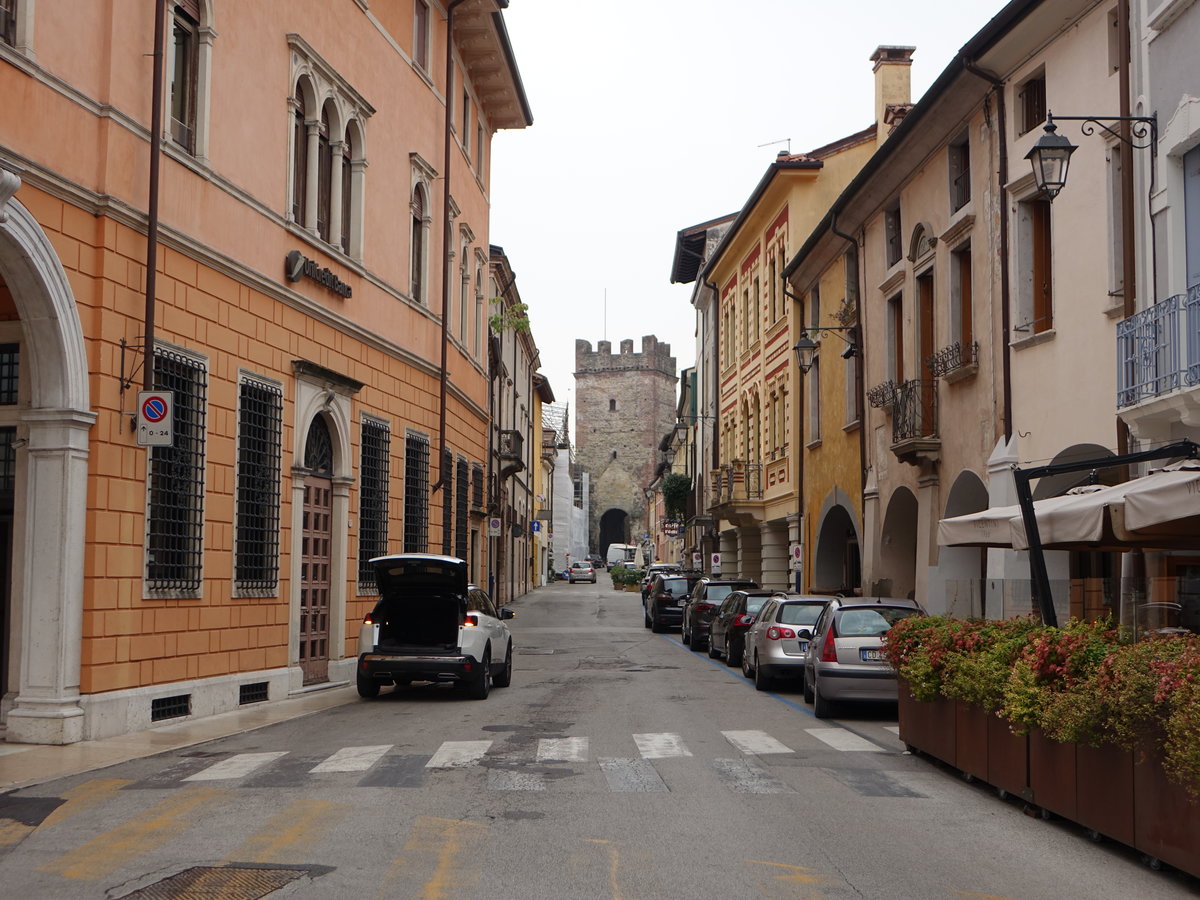 Marostica, historische Huser in der Via Mazzini (17.09.2019)