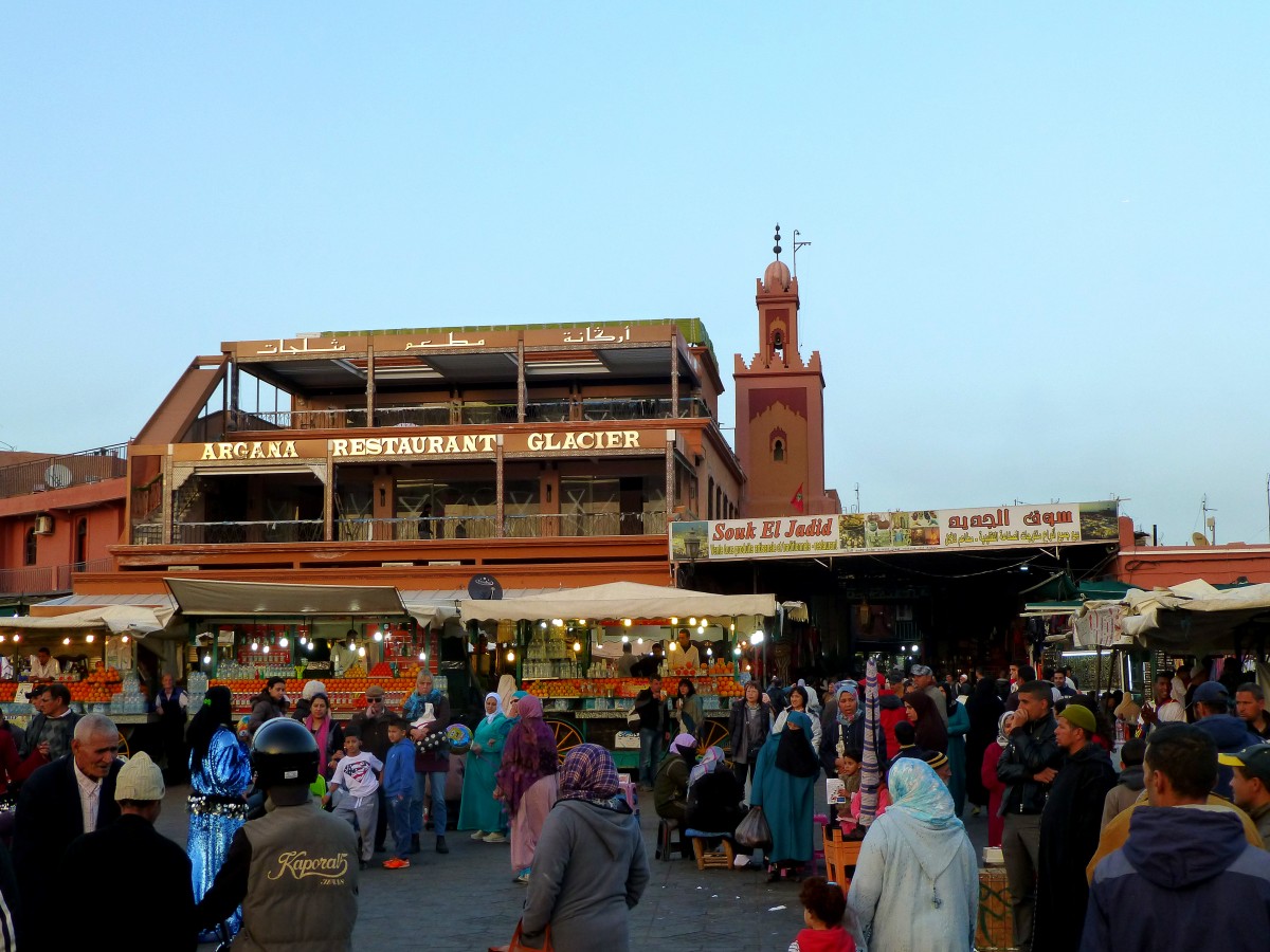 Marrakesch, der Jemaa el Fnaa Platz. 24.12.2014