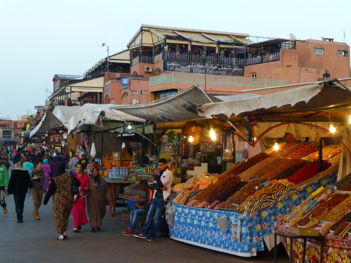 Marrakesch, der Jemaa el Fnaa Platz. 24.12.2014