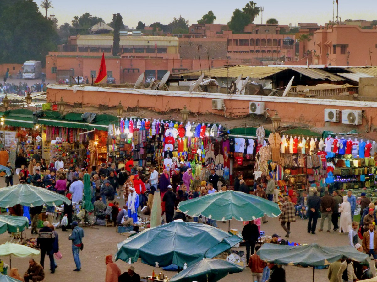 Marrakesch, der Jemaa el Fnaa Platz. 24.12.2014