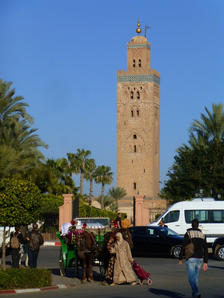 Marrakesch, das Minarett der Koutoubia-Moschee. 01.01.2015