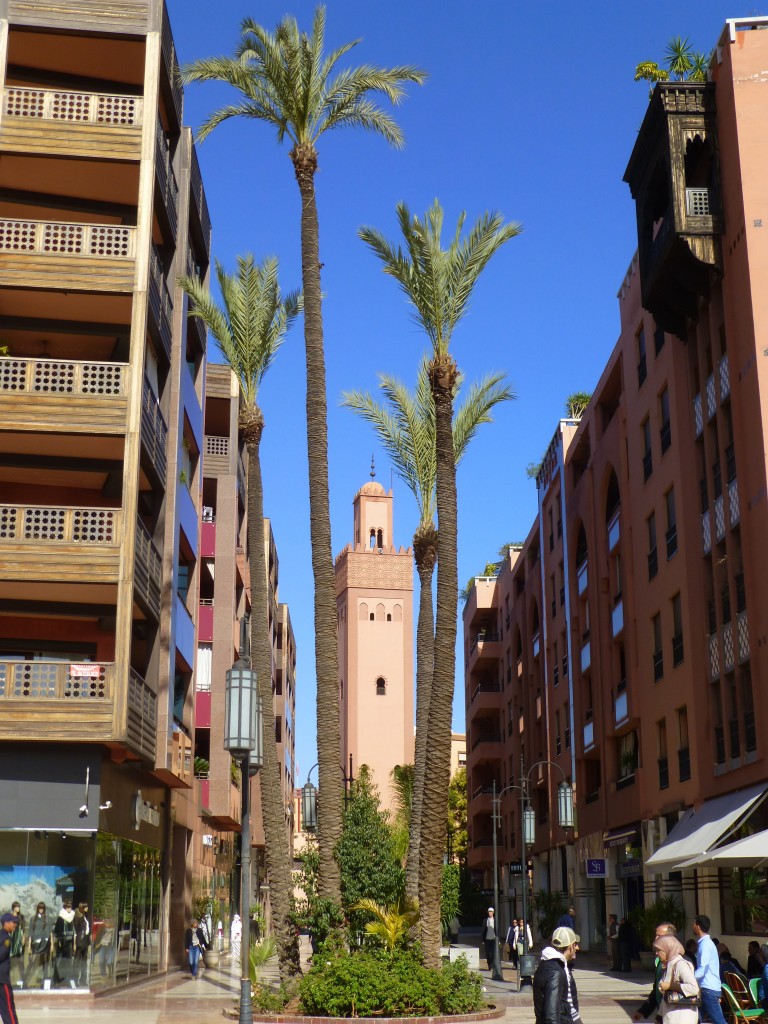 Marrakesch, Place du 16 Novembre im Guéliz Viertel. 25.12.2014
