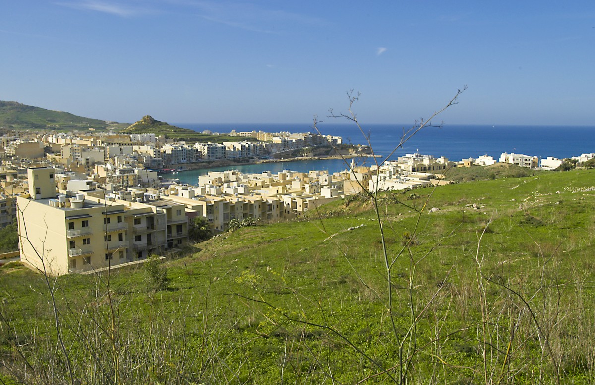 Marsalforn auf der Insel Gozo in Malta. Aufnahme: Oktober 2006.
