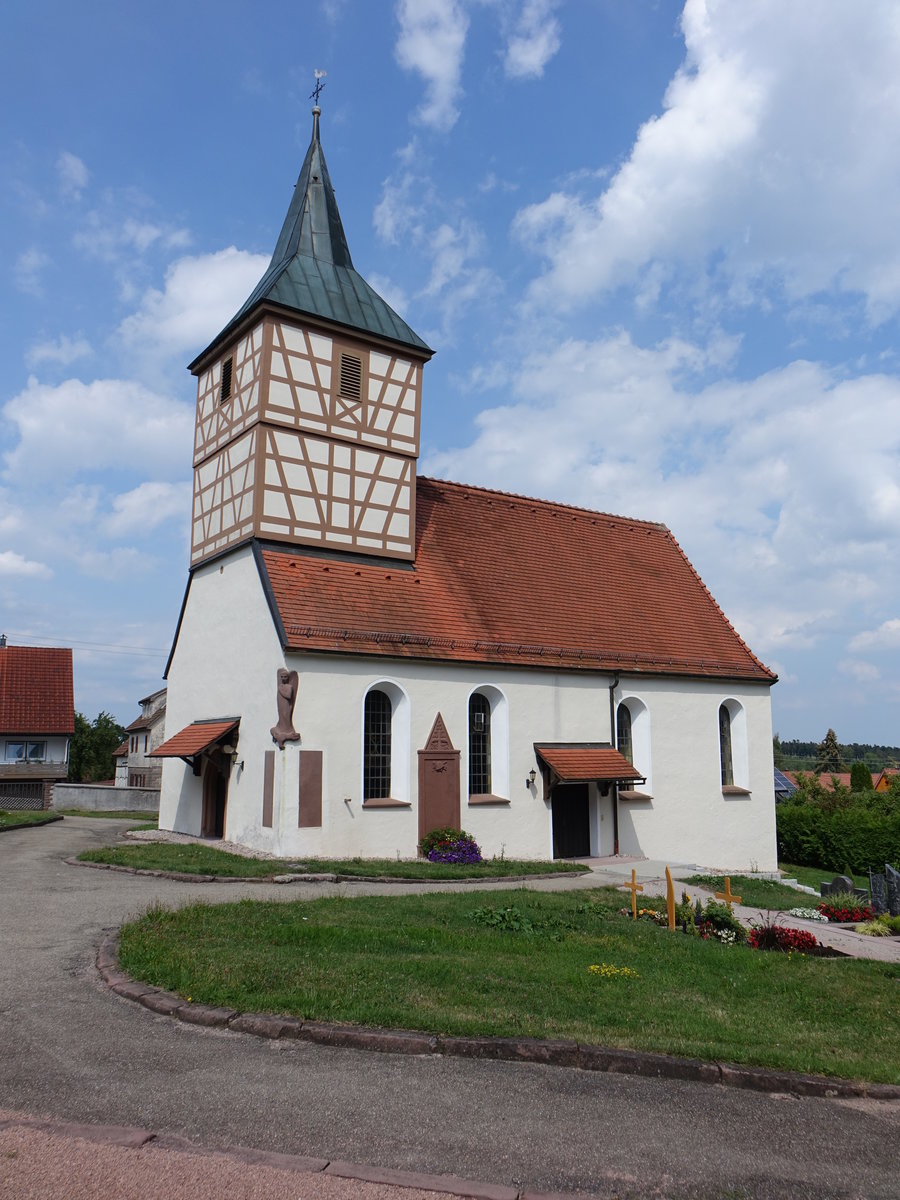 Marschalkenzimmern, alte evangelische Kirche an der Hauptstrae (19.08.2018)