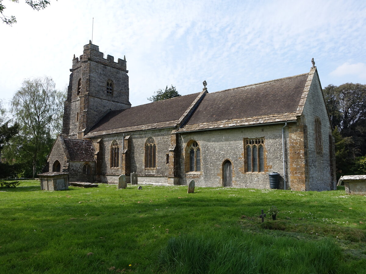 Marston Magna, Pfarrkirche St. Mary, erbaut ab 1360, Umbau im 15. Jahrhundert (11.05.2024)