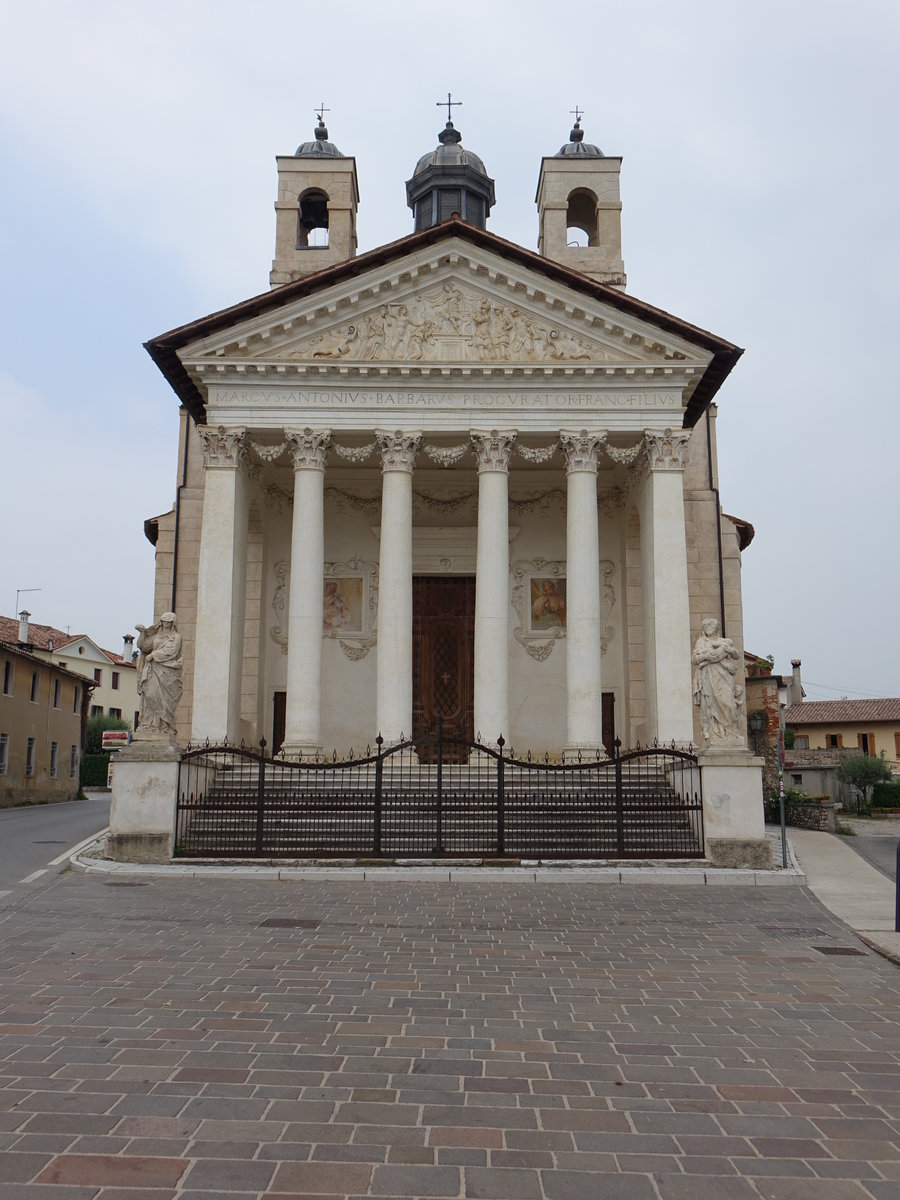 Maser, Tempel fr Marc Antonio Barbaro, erbaut 1580 vom Architekten Palladio (17.09.2019)