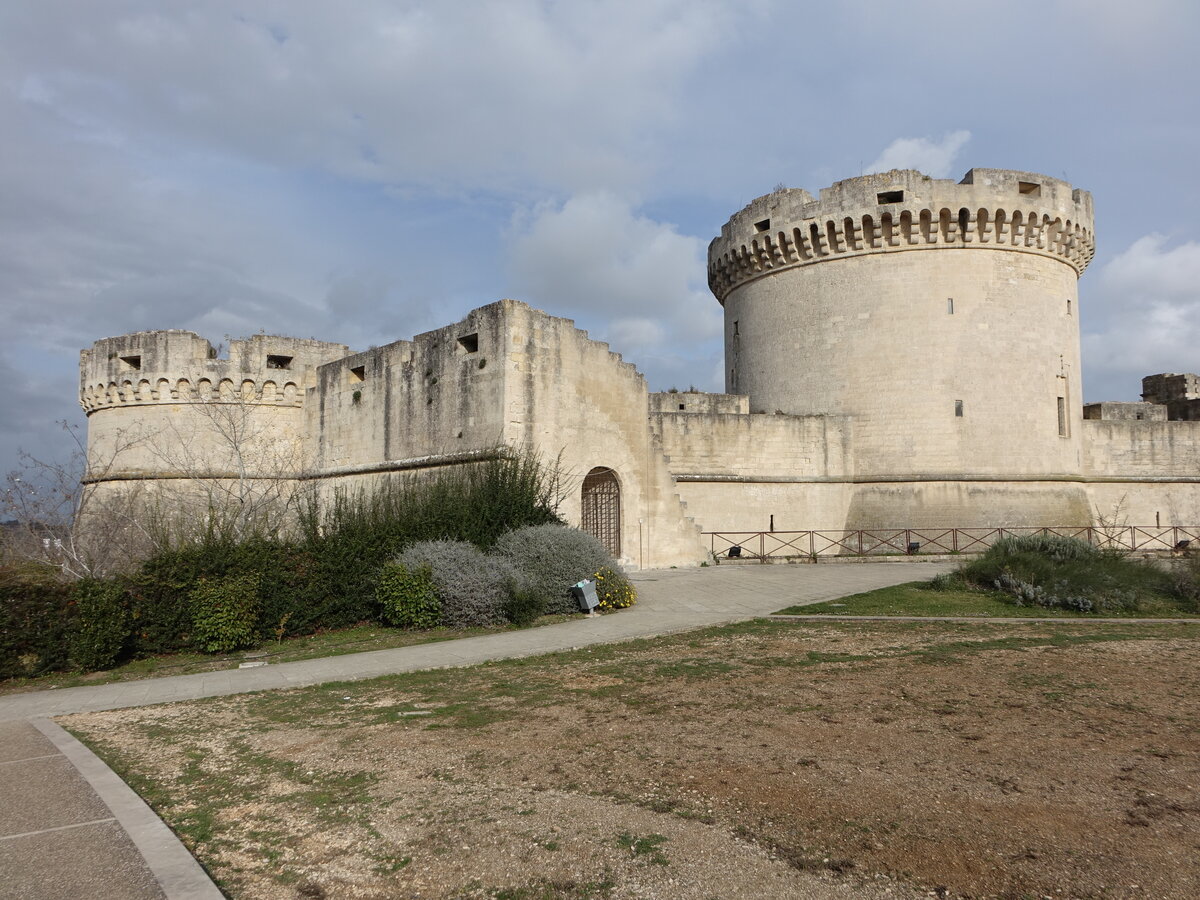 Matera, Castello Tramontano, erbaut im 16. Jahrhundert von Gian Carlo Tramontano, Graf von Matera (01.03.2023)