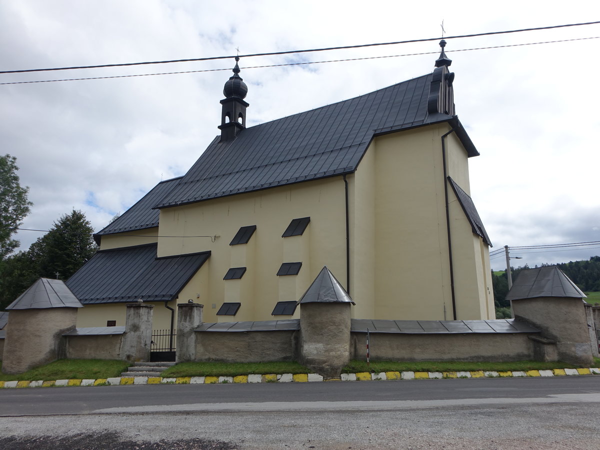 Matiasovce / Matshaus, gotische Pfarrkirche St. Peter und Paul, erbaut im 13. Jahrhundert (02.09.2020)