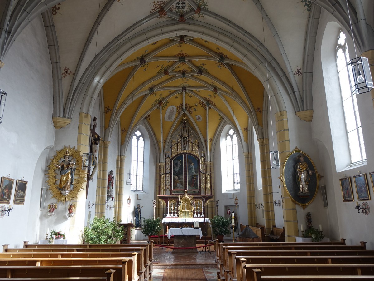 Mauerberg, sptgotischer Innenraum der Pfarrkirche St. Stephan (14.02.2016)