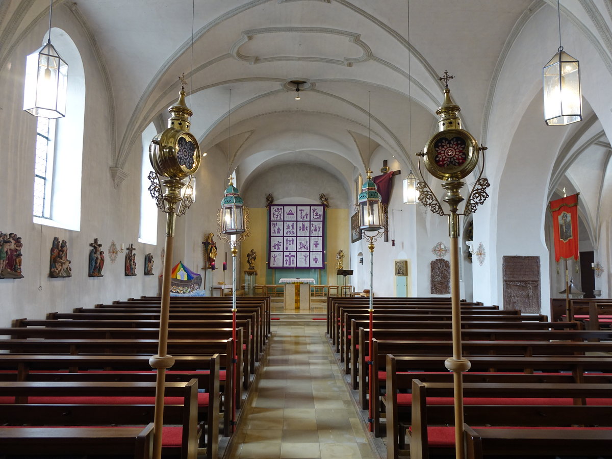 Mauern, Innenraum der Pfarrkirche St. Johannes (20.03.2016)