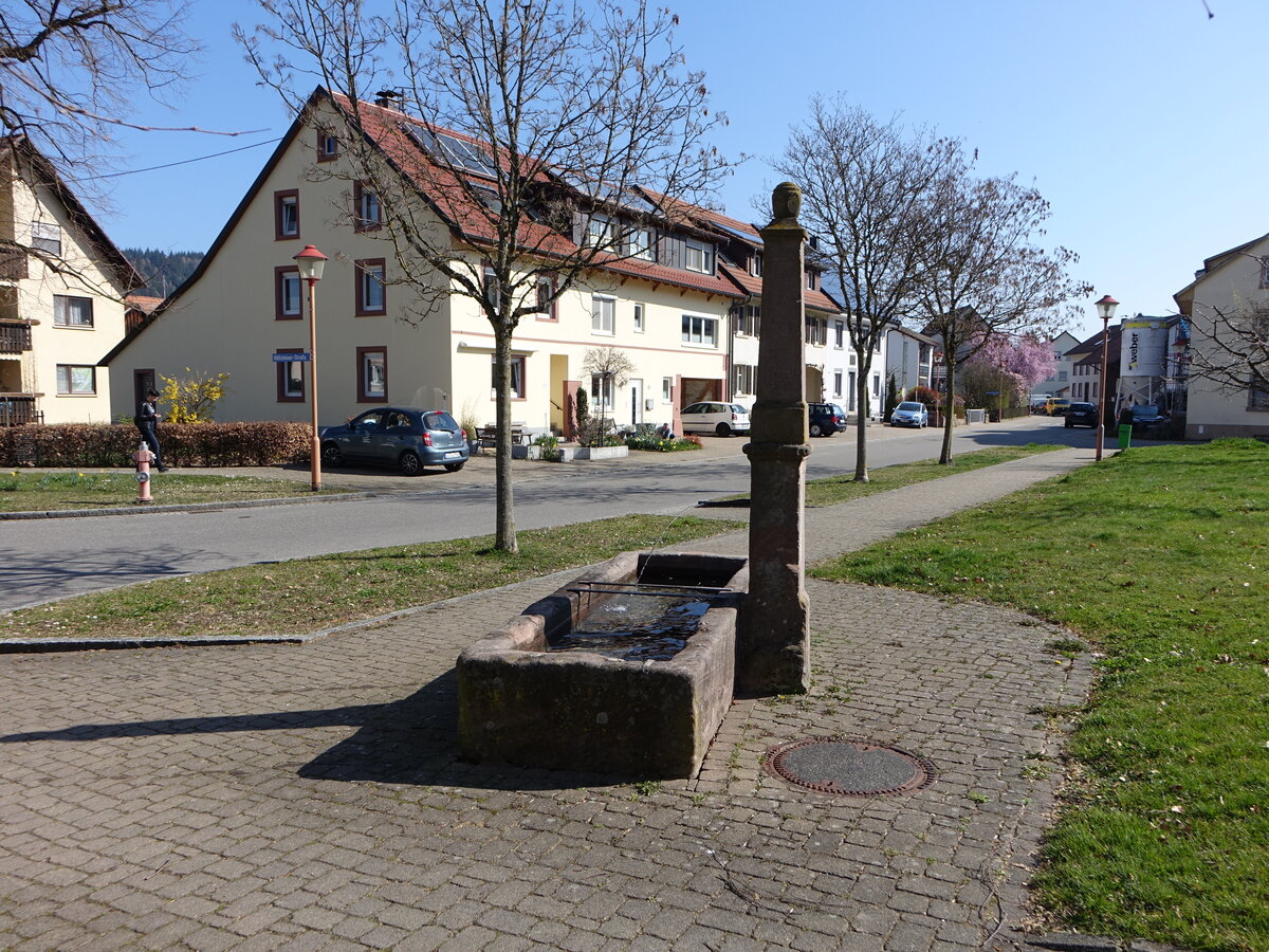 Maulburg, Brunnen in der Harzfeldstrae (30.03.2019)