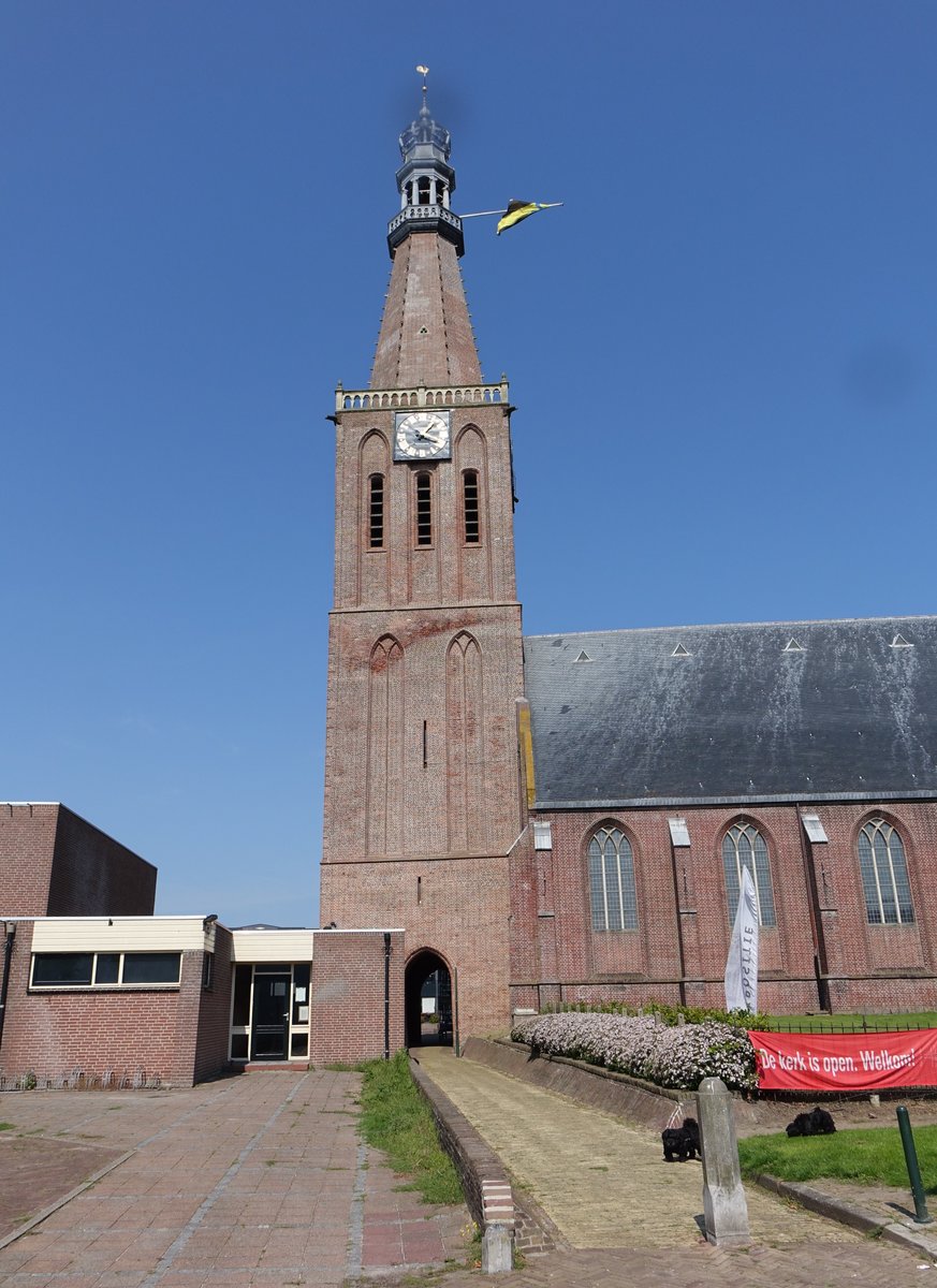 Medemblik, St. Bonifatius Kirche, sptgotische Hallenkirche, erbaut im 15. Jahrhundert (27.08.2016)