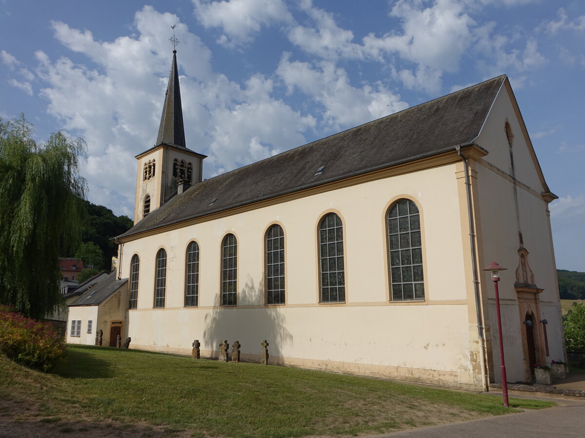 Medernach, Pfarrkirche St. Peter und Paul, erbaut 1806 (19.06.2022)