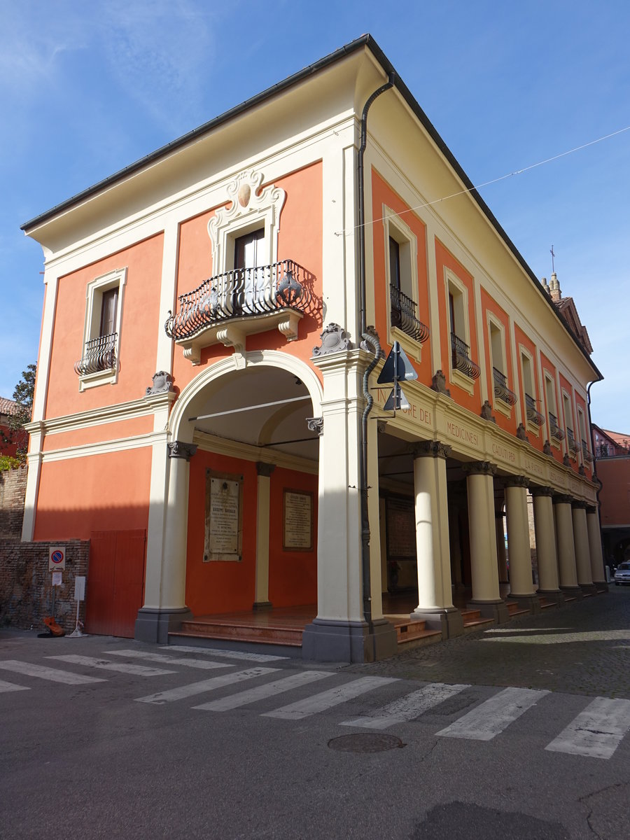 Medicina, historischer Palazzo in der Via Liberta (31.10.2017)