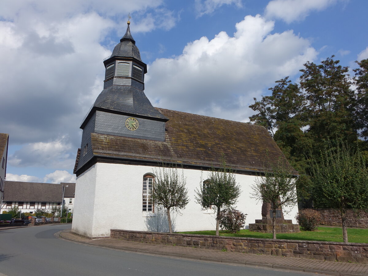 Meinbrexen, evangelische Kirche St. Johannes der Tufer, erbaut von 1585 bis 1589 (30.09.2023)