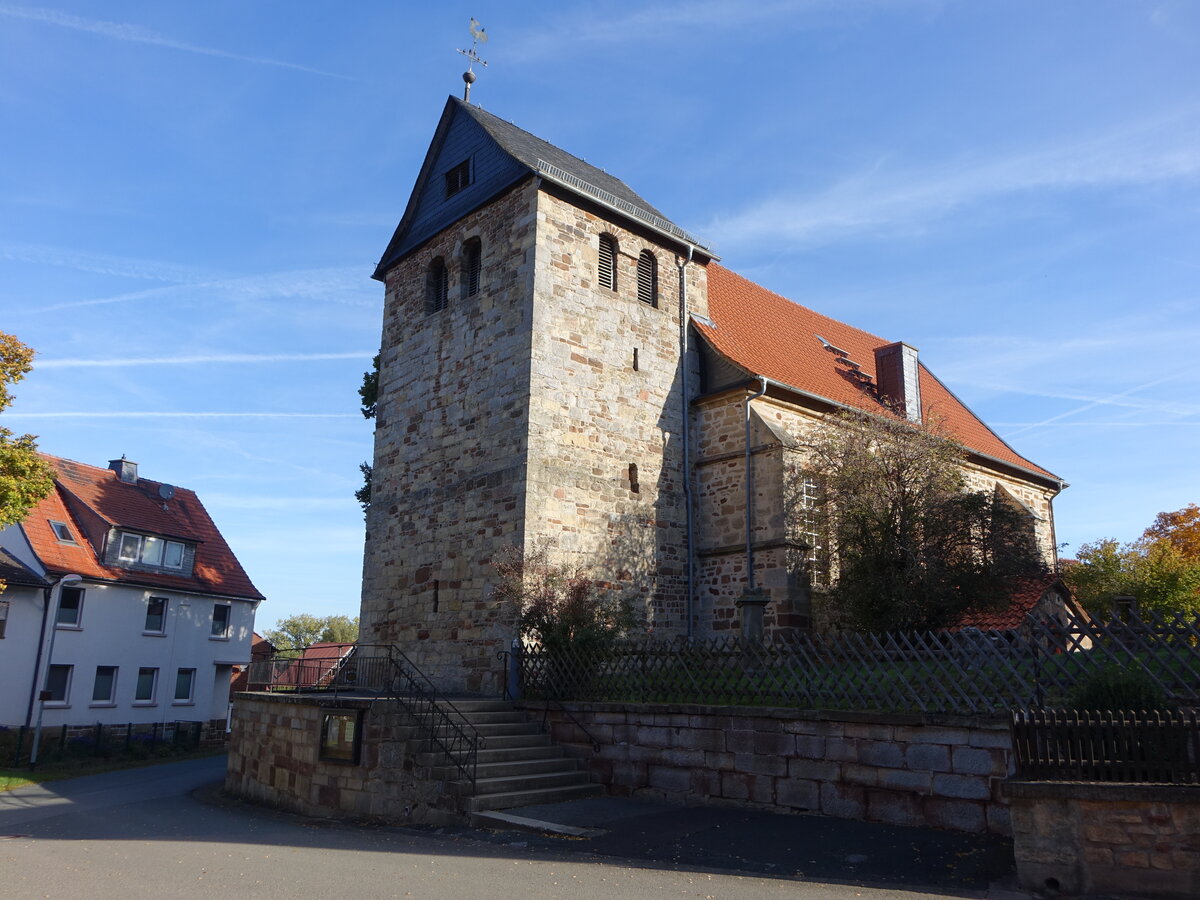 Meineringhausen, evangelische Kirche, erbaut im 18. Jahrhundert (09.10.2022)