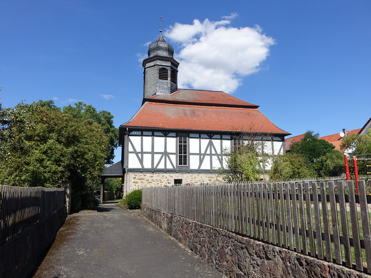Melgershausen, evangelische Kirche, erbaut von 1727 bis 1729 (07.08.2022)
