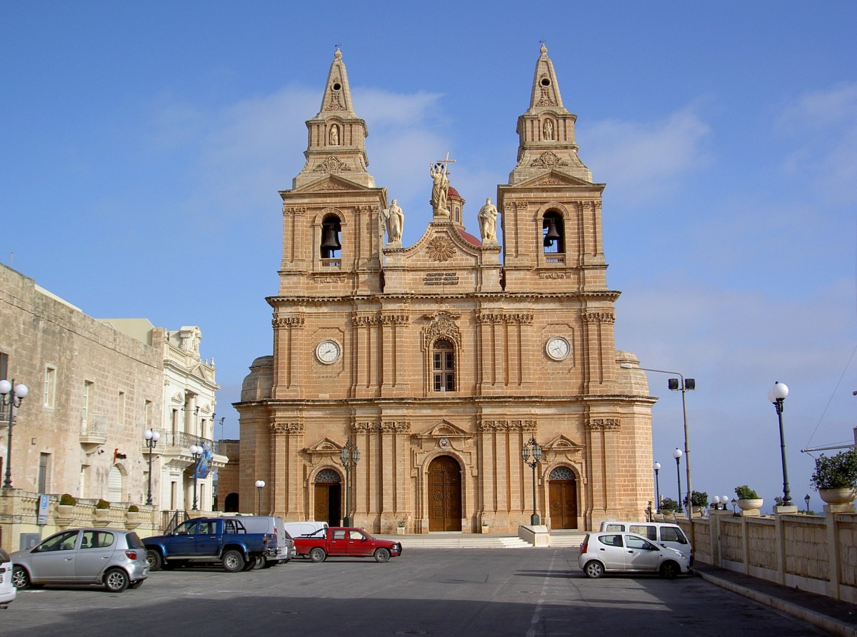 Mellieha, Parish Church Birth of our Lady, erbaut von 1881 bis 1898 (21.03.2014)