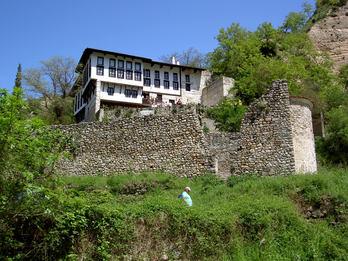 Melnik, Kordopulow Haus, erbaut 1754 vom wohlhabenden Hndler Manol Kordopulow im 
Stil der bulgarischen Wiedergeburt (02.05.2014)