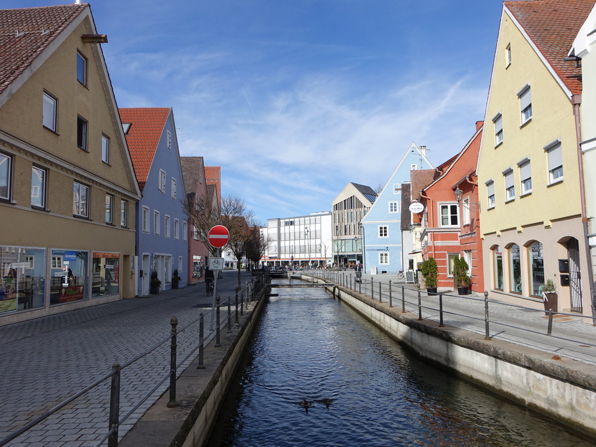 Memmingen, historische Huser in der Hirschgasse (22.02.2020)