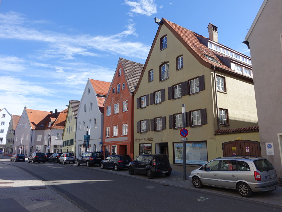 Memmingen, historische Huser in der Lindentorstrae (22.02.2020)