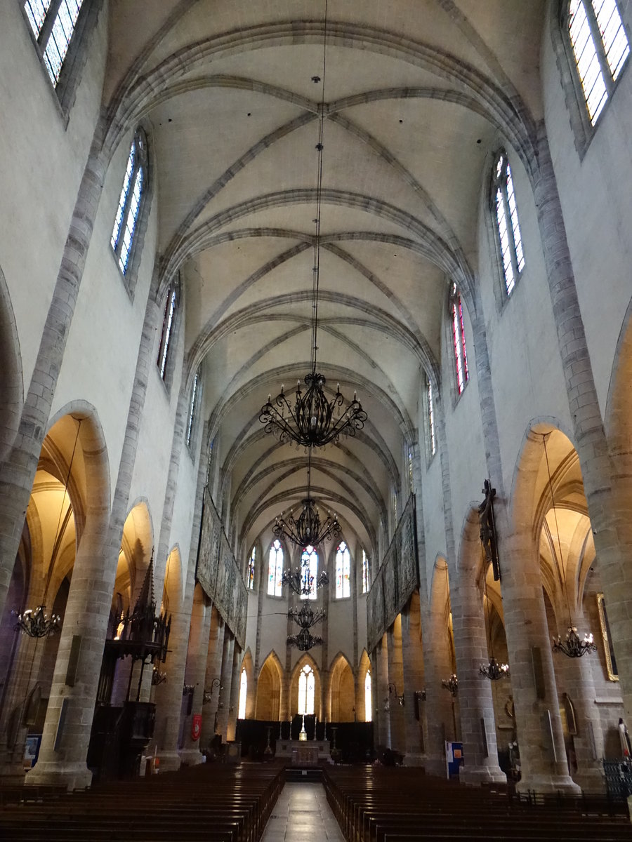Mende, gotischer Innenraum der Kathedrale Notre-Dame, Ausstattung aus dem 17. Jahrhundert (02.10.2017)