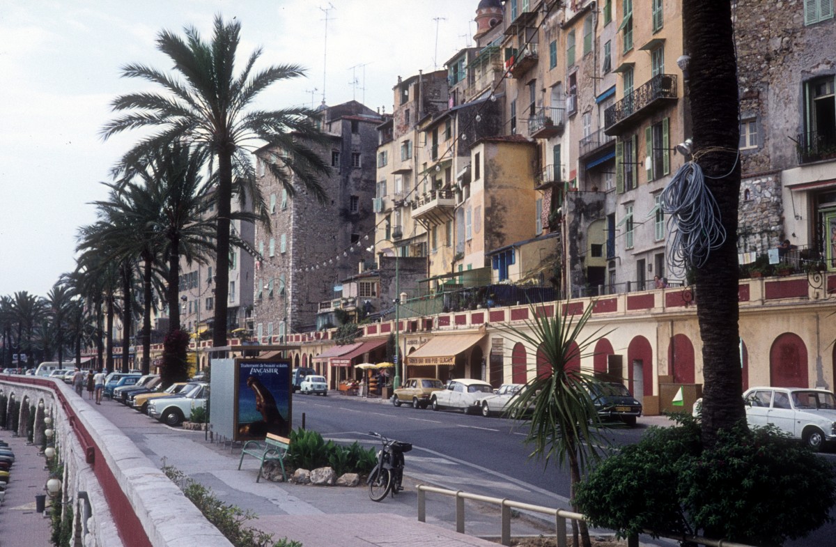 Menton im Juli 1976: Quai Bonaparte.