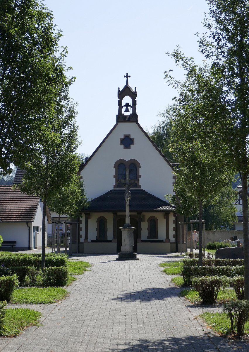 Merdingen, Friedhof mit Kapelle, Aug.2019