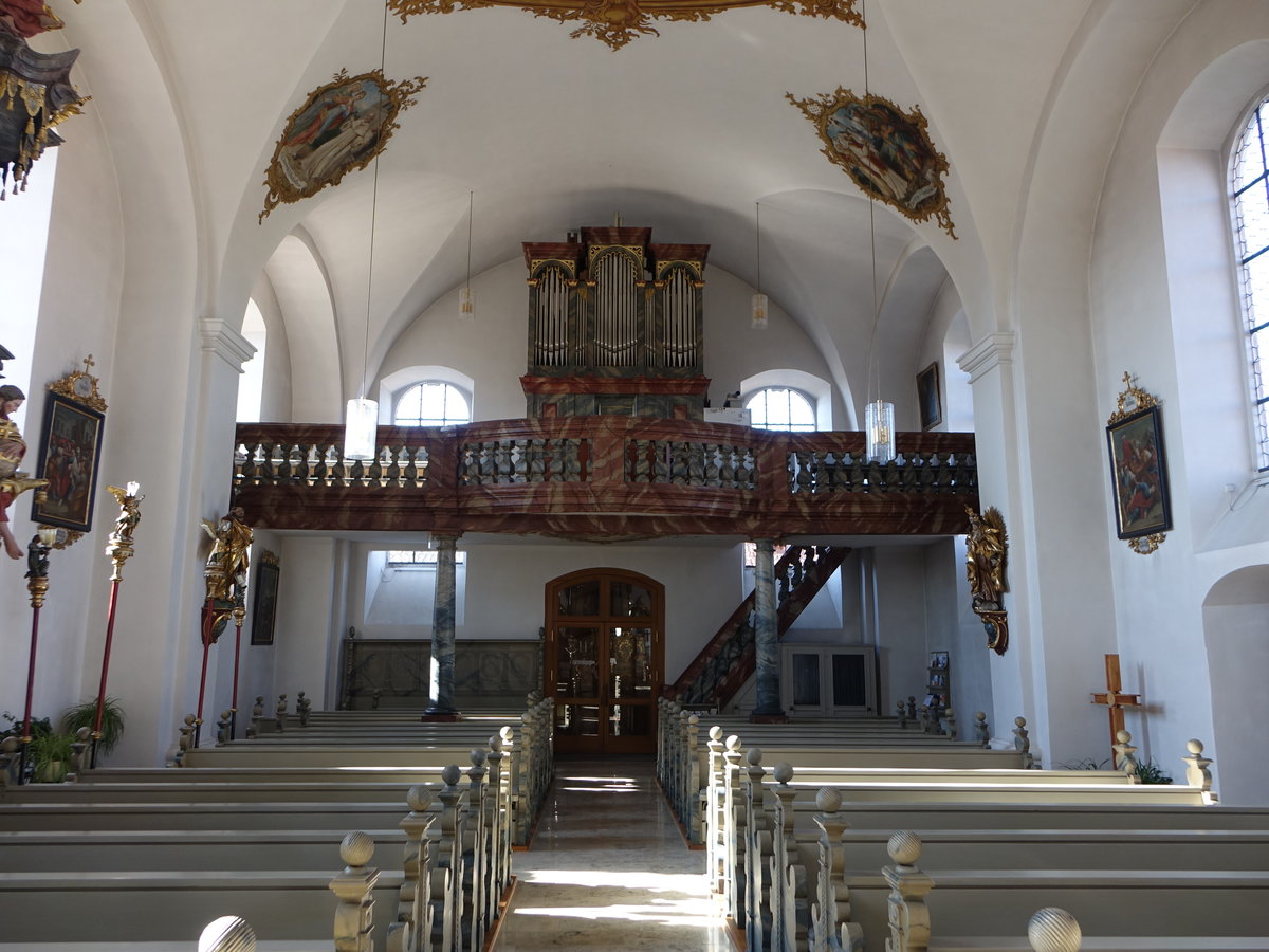 Merkershausen, Orgelempore in der kath. Pfarrkirche St. Martin (15.10.2018)